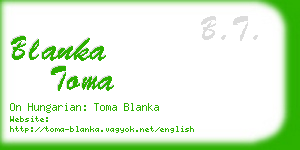 blanka toma business card